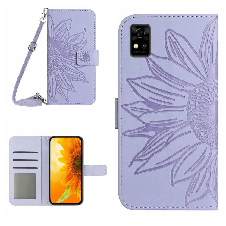 Skin Feel Sun Flower Pattern Flip Leather Phone Case with Lanyard, For ZTE Axon 20 4G/20 5G, For ZTE Axon 30 5G, For ZTE Blade A31, For ZTE Blade A51/A7P
