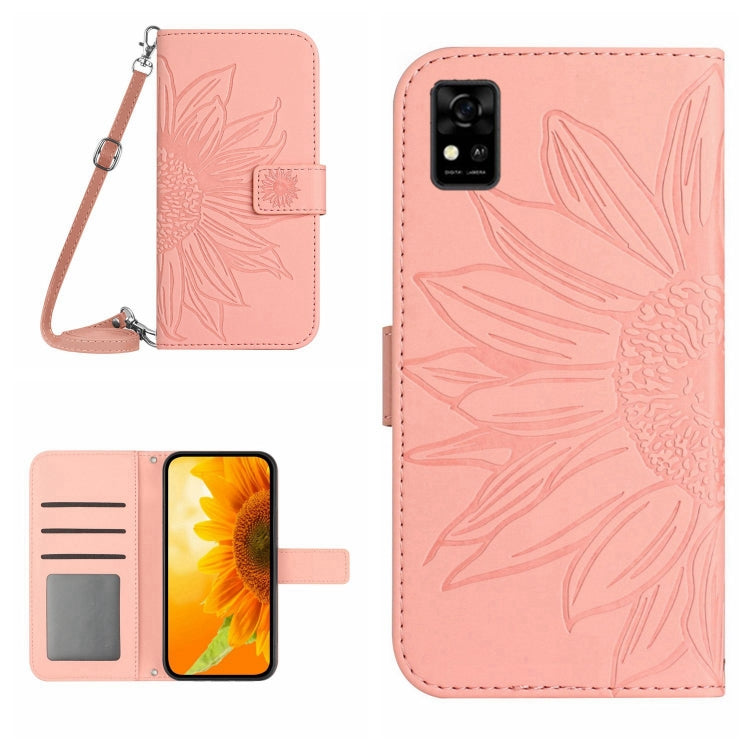 Skin Feel Sun Flower Pattern Flip Leather Phone Case with Lanyard, For ZTE Axon 20 4G/20 5G, For ZTE Axon 30 5G, For ZTE Blade A31, For ZTE Blade A51/A7P
