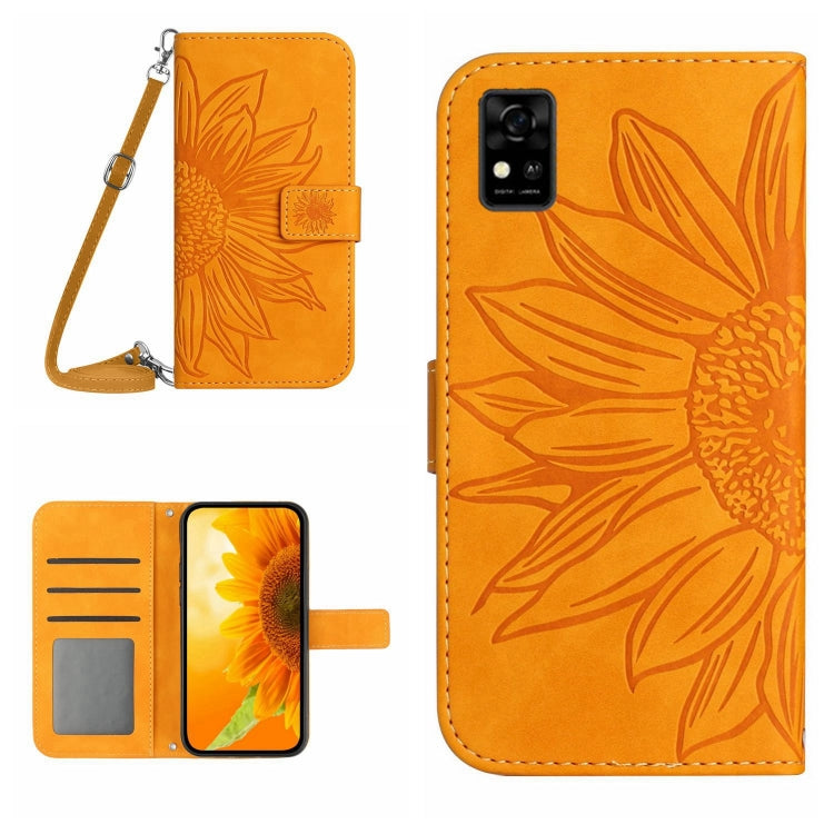 Skin Feel Sun Flower Pattern Flip Leather Phone Case with Lanyard, For ZTE Axon 20 4G/20 5G, For ZTE Axon 30 5G, For ZTE Blade A31, For ZTE Blade A51/A7P