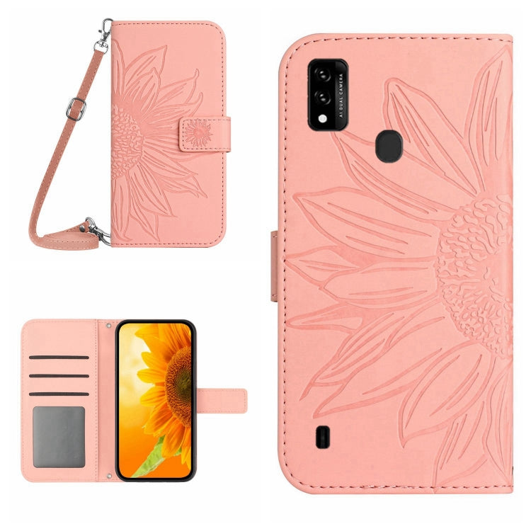 Skin Feel Sun Flower Pattern Flip Leather Phone Case with Lanyard, For ZTE Axon 20 4G/20 5G, For ZTE Axon 30 5G, For ZTE Blade A31, For ZTE Blade A51/A7P