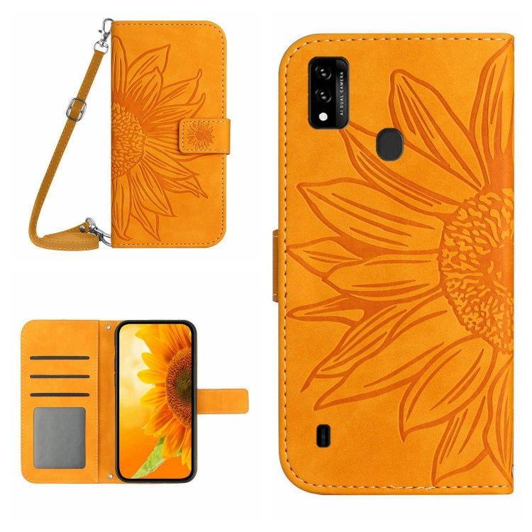 Skin Feel Sun Flower Pattern Flip Leather Phone Case with Lanyard, For ZTE Axon 20 4G/20 5G, For ZTE Axon 30 5G, For ZTE Blade A31, For ZTE Blade A51/A7P