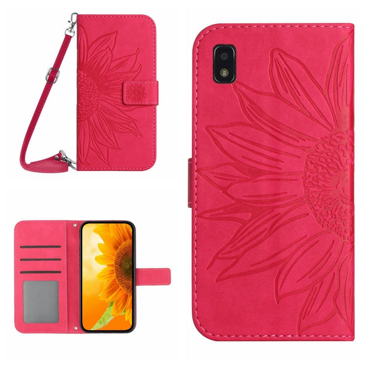 Skin Feel Sun Flower Pattern Flip Leather Phone Case with Lanyard, For ZTE Blade A71, For ZTE Blade L210, For ZTE Blade V30, For ZTE Blade V30 Vita