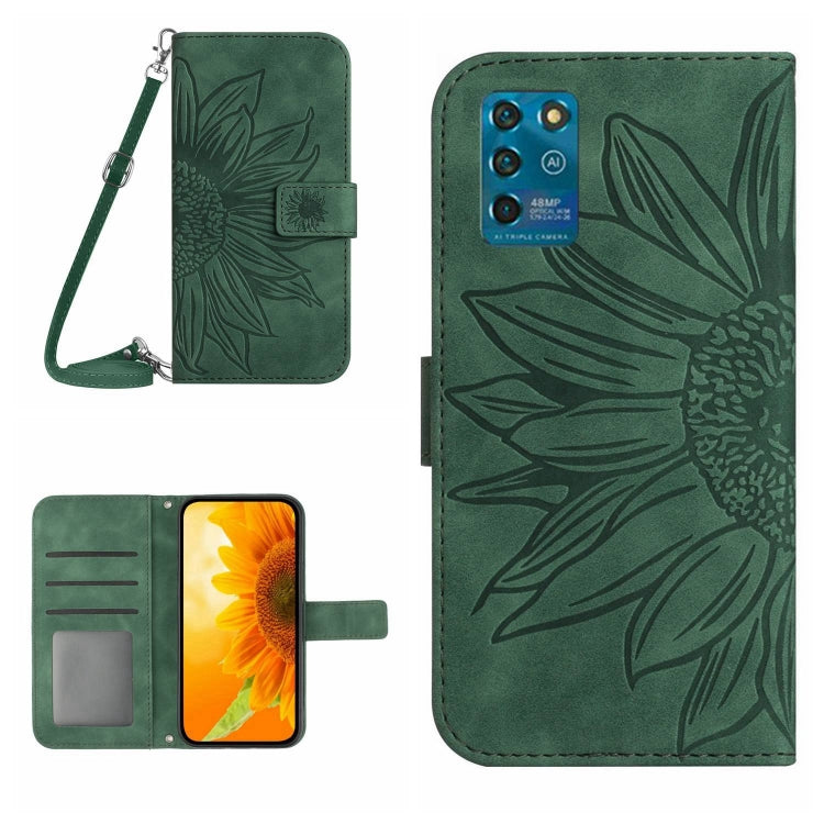Skin Feel Sun Flower Pattern Flip Leather Phone Case with Lanyard, For ZTE Blade A71, For ZTE Blade L210, For ZTE Blade V30, For ZTE Blade V30 Vita