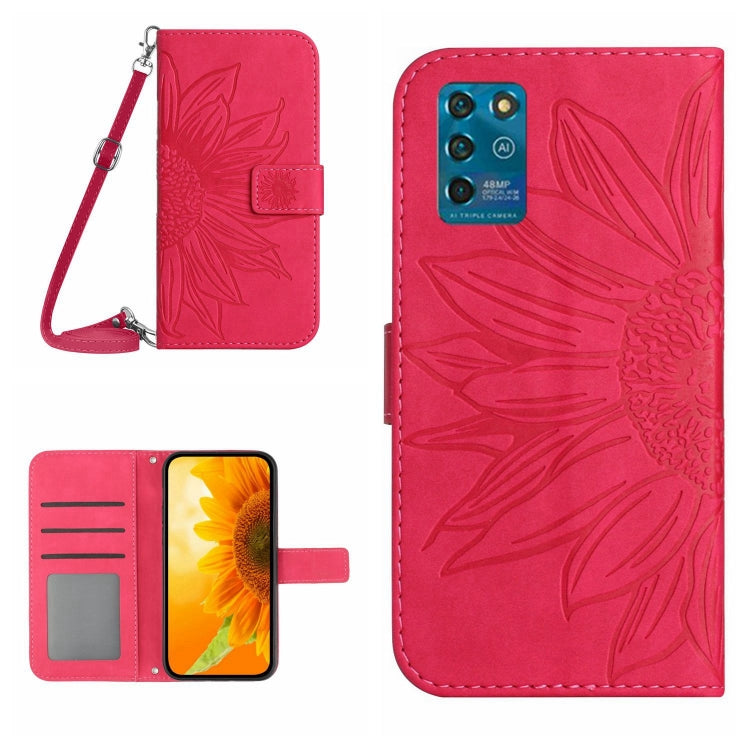 Skin Feel Sun Flower Pattern Flip Leather Phone Case with Lanyard, For ZTE Blade A71, For ZTE Blade L210, For ZTE Blade V30, For ZTE Blade V30 Vita