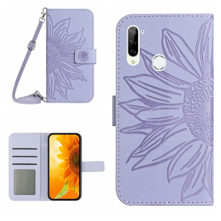 Skin Feel Sun Flower Pattern Flip Leather Phone Case with Lanyard, For ZTE Blade V40 Pro, For ZTE Blade V40 Vita / A72, For ZTE Libero 5G, For ZTE Libero 5G II A103ZT Japan Edition