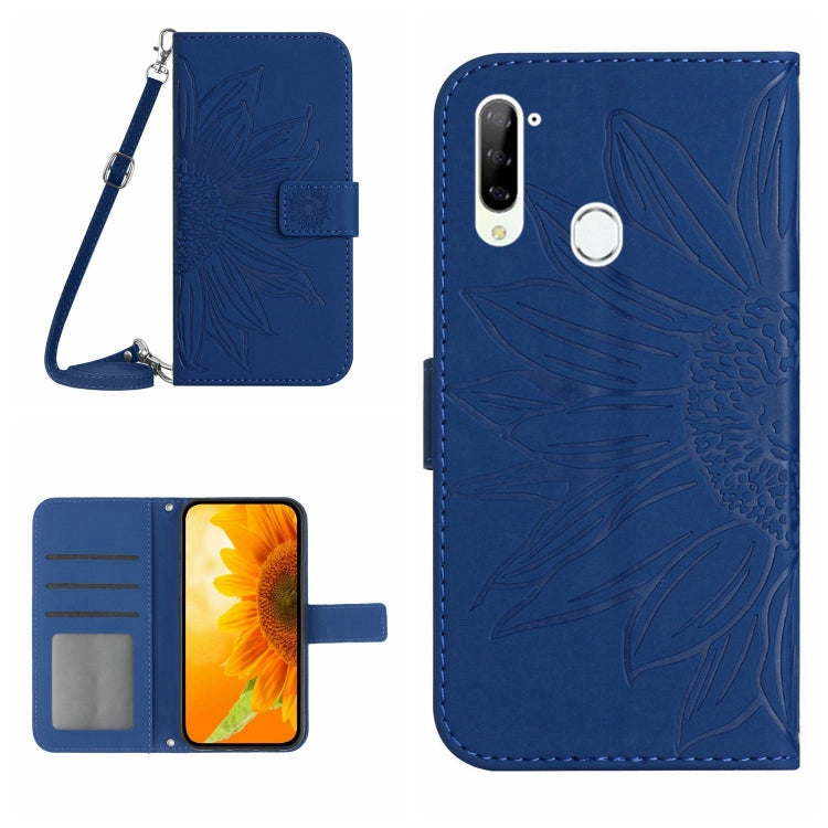 Skin Feel Sun Flower Pattern Flip Leather Phone Case with Lanyard, For ZTE Blade V40 Pro, For ZTE Blade V40 Vita / A72, For ZTE Libero 5G, For ZTE Libero 5G II A103ZT Japan Edition