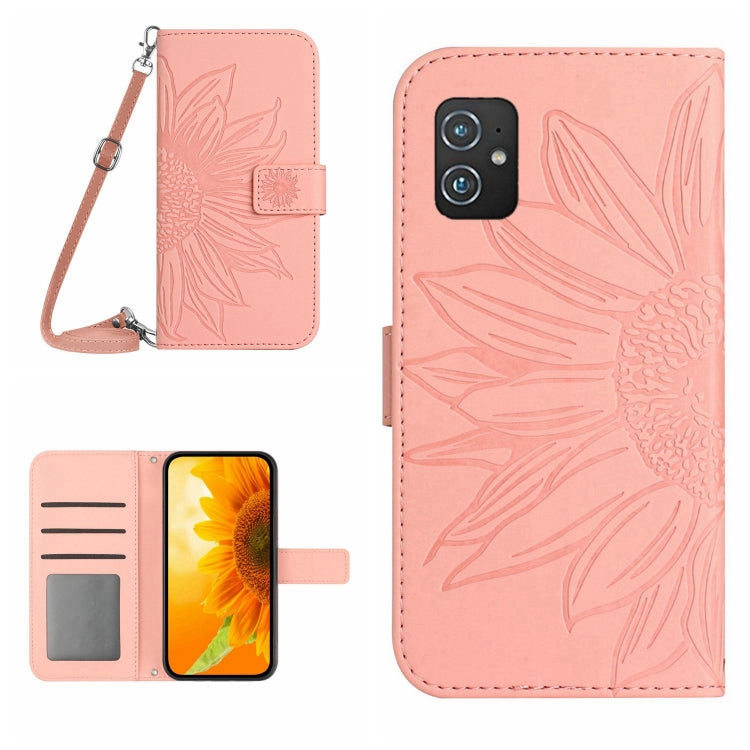 Skin Feel Sun Flower Pattern Flip Leather Phone Case with Lanyard, For Asus ZenFone 8 ZS590KS, For Asus ZenFone 9, For Sony Xperia 1 III, For Sony Xperia 1 IV