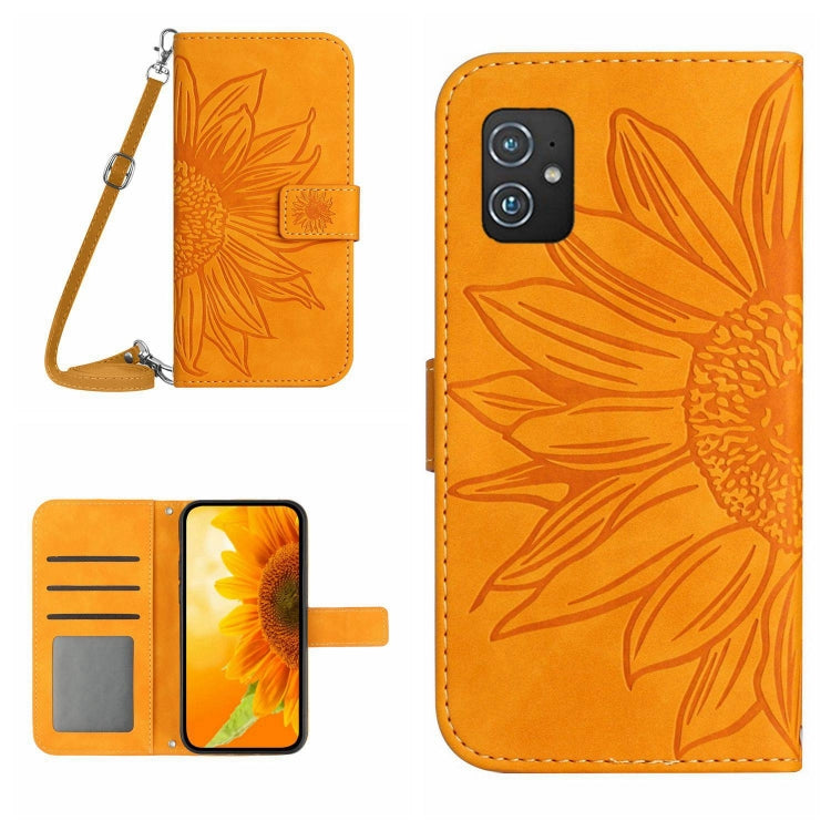 Skin Feel Sun Flower Pattern Flip Leather Phone Case with Lanyard, For Asus ZenFone 8 ZS590KS, For Asus ZenFone 9, For Sony Xperia 1 III, For Sony Xperia 1 IV