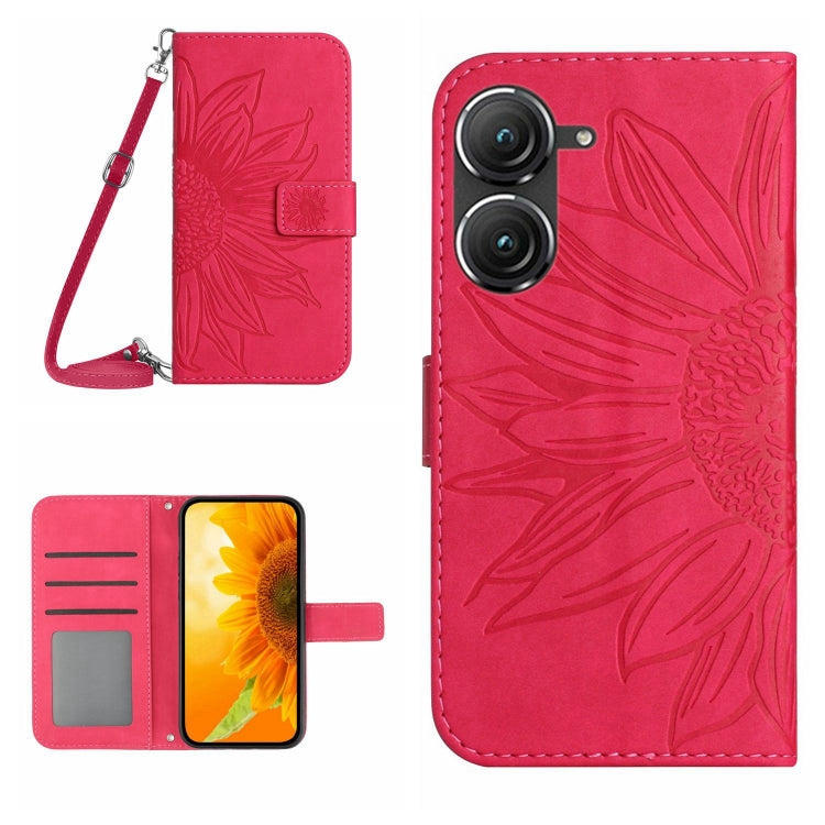 Skin Feel Sun Flower Pattern Flip Leather Phone Case with Lanyard, For Asus ZenFone 8 ZS590KS, For Asus ZenFone 9, For Sony Xperia 1 III, For Sony Xperia 1 IV