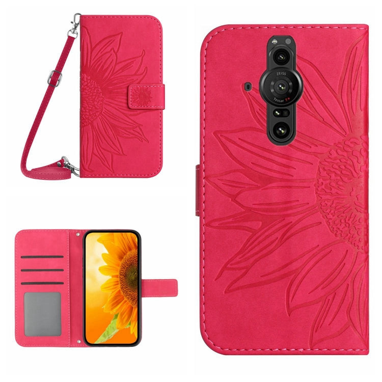 Skin Feel Sun Flower Pattern Flip Leather Phone Case with Lanyard, For Sony Xperia ACE II, For Sony Xperia ACE III, For Sony Xperia Pro-I