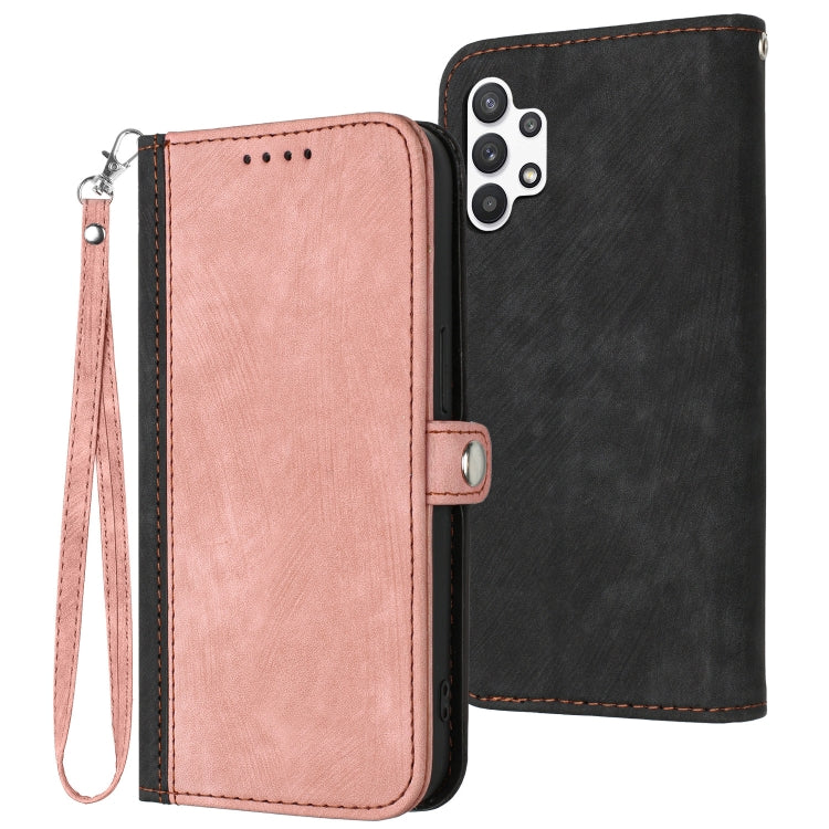 Side Buckle Double Fold Hand Strap Leather Phone Case, For Samsung Galaxy A03s, For Samsung Galaxy A12, For Samsung Galaxy A13 4G, For Samsung Galaxy A13 5G, For Samsung Galaxy A14 5G, For Samsung Galaxy A22 5G, For Samsung Galaxy A32 4G               ...