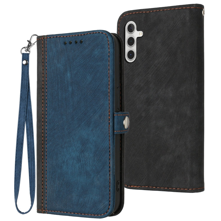 Side Buckle Double Fold Hand Strap Leather Phone Case, For Samsung Galaxy A03s, For Samsung Galaxy A12, For Samsung Galaxy A13 4G, For Samsung Galaxy A13 5G, For Samsung Galaxy A14 5G, For Samsung Galaxy A22 5G, For Samsung Galaxy A32 4G               ...