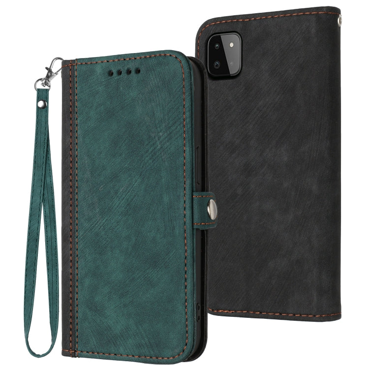 Side Buckle Double Fold Hand Strap Leather Phone Case, For Samsung Galaxy A03s, For Samsung Galaxy A12, For Samsung Galaxy A13 4G, For Samsung Galaxy A13 5G, For Samsung Galaxy A14 5G, For Samsung Galaxy A22 5G, For Samsung Galaxy A32 4G               ...