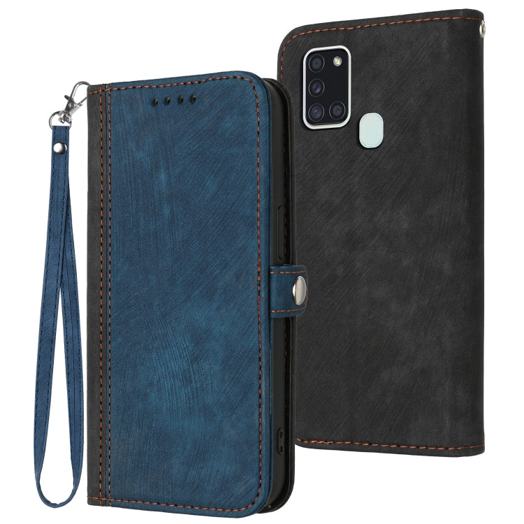 Side Buckle Double Fold Hand Strap Leather Phone Case, For Samsung Galaxy A21s, For Samsung Galaxy A22 4G, For Samsung Galaxy A23 4G, For Samsung Galaxy A31, For Samsung Galaxy A40, For Samsung Galaxy A41, For Samsung Galaxy A42 5G, For Samsung Galaxy A50
