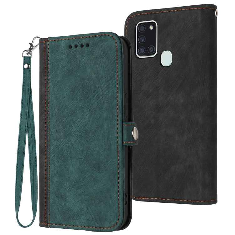 Side Buckle Double Fold Hand Strap Leather Phone Case, For Samsung Galaxy A21s, For Samsung Galaxy A22 4G, For Samsung Galaxy A23 4G, For Samsung Galaxy A31, For Samsung Galaxy A40, For Samsung Galaxy A41, For Samsung Galaxy A42 5G, For Samsung Galaxy A50
