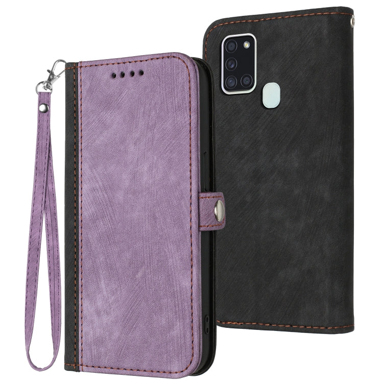 Side Buckle Double Fold Hand Strap Leather Phone Case, For Samsung Galaxy A21s, For Samsung Galaxy A22 4G, For Samsung Galaxy A23 4G, For Samsung Galaxy A31, For Samsung Galaxy A40, For Samsung Galaxy A41, For Samsung Galaxy A42 5G, For Samsung Galaxy A50