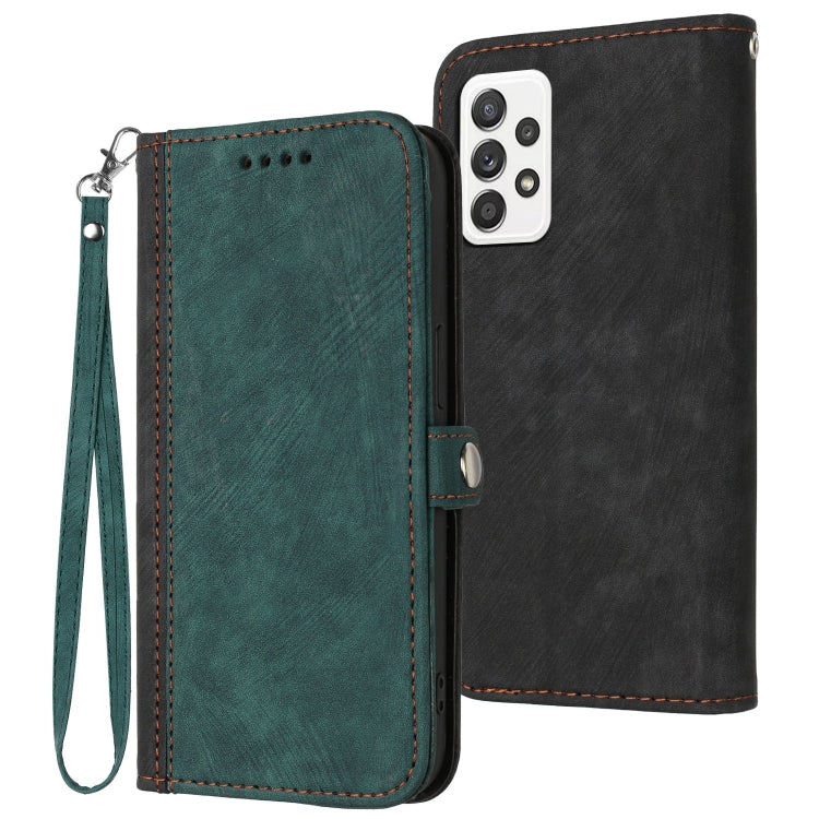 Side Buckle Double Fold Hand Strap Leather Phone Case, For Samsung Galaxy A21s, For Samsung Galaxy A22 4G, For Samsung Galaxy A23 4G, For Samsung Galaxy A31, For Samsung Galaxy A40, For Samsung Galaxy A41, For Samsung Galaxy A42 5G, For Samsung Galaxy A50