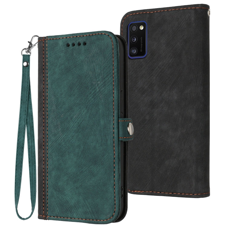 Side Buckle Double Fold Hand Strap Leather Phone Case, For Samsung Galaxy A21s, For Samsung Galaxy A22 4G, For Samsung Galaxy A23 4G, For Samsung Galaxy A31, For Samsung Galaxy A40, For Samsung Galaxy A41, For Samsung Galaxy A42 5G, For Samsung Galaxy A50