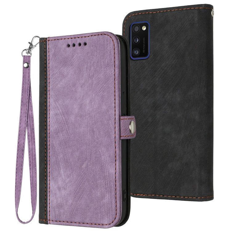 Side Buckle Double Fold Hand Strap Leather Phone Case, For Samsung Galaxy A21s, For Samsung Galaxy A22 4G, For Samsung Galaxy A23 4G, For Samsung Galaxy A31, For Samsung Galaxy A40, For Samsung Galaxy A41, For Samsung Galaxy A42 5G, For Samsung Galaxy A50