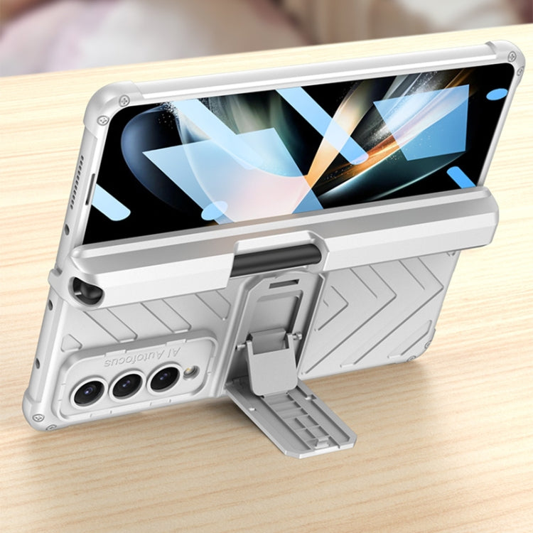 GKK Integrated Magnetic Folding Armor Shell with Push Pen Case, For Samsung Galaxy Z Fold4