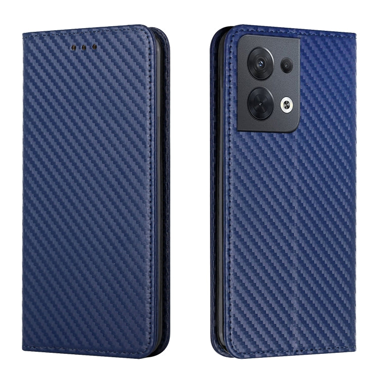 Carbon Fiber Texture Magnetic Flip Leather Phone Case, For Samsung Galaxy A14 5G, For Samsung Galaxy A23e, For OPPO A17, For OPPO A57 2022, For OPPO Reno8, For OPPO Reno8 Pro, For Samsung Galaxy S23 5G, For Samsung Galaxy S23+ 5G                       ...