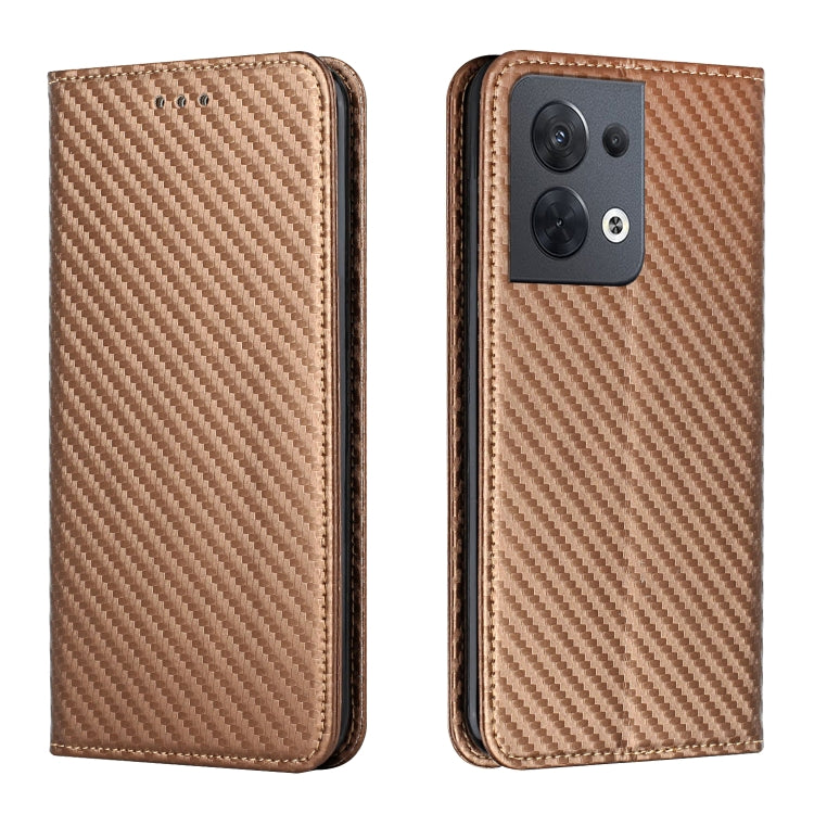 Carbon Fiber Texture Magnetic Flip Leather Phone Case, For Samsung Galaxy A14 5G, For Samsung Galaxy A23e, For OPPO A17, For OPPO A57 2022, For OPPO Reno8, For OPPO Reno8 Pro, For Samsung Galaxy S23 5G, For Samsung Galaxy S23+ 5G                       ...
