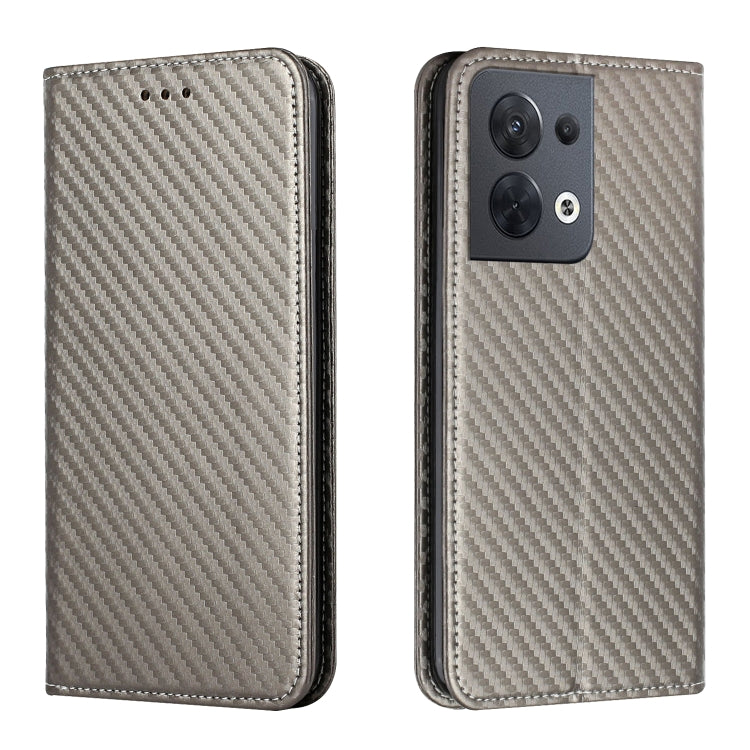 Carbon Fiber Texture Magnetic Flip Leather Phone Case, For Samsung Galaxy A14 5G, For Samsung Galaxy A23e, For OPPO A17, For OPPO A57 2022, For OPPO Reno8, For OPPO Reno8 Pro, For Samsung Galaxy S23 5G, For Samsung Galaxy S23+ 5G                       ...