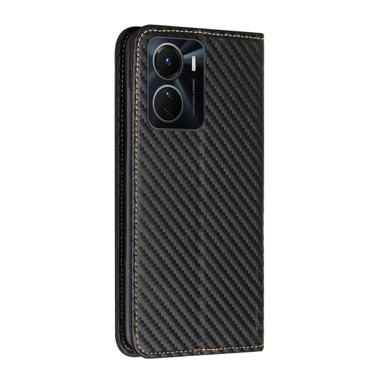 Carbon Fiber Texture Magnetic Flip Leather Phone Case, For vivo Y16, For vivo Y22s, For Xiaomi Redmi A1, For Xiaomi 12T / 12T Pro / Redmi K50 Ultra