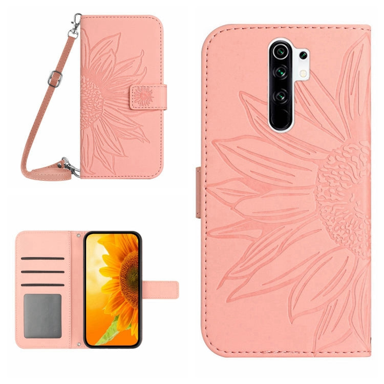 Skin Feel Sun Flower Pattern Flip Leather Phone Case with Lanyard, For Xiaomi Redmi 8 / 8A, For Xiaomi Redmi 9 / POCO M2, For Xiaomi Redmi 9A / 9i, For Xiaomi Redmi 9C / Poco C3