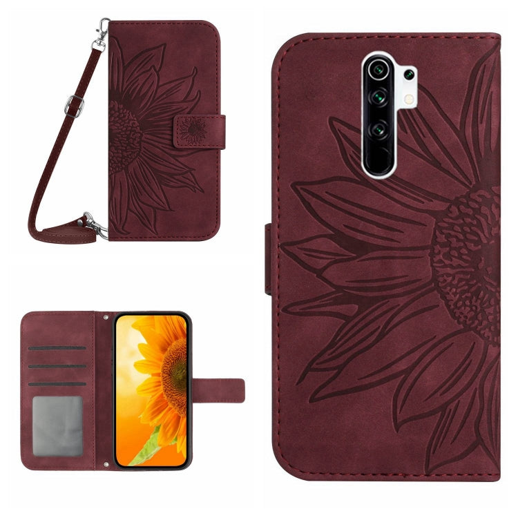 Skin Feel Sun Flower Pattern Flip Leather Phone Case with Lanyard, For Xiaomi Redmi 8 / 8A, For Xiaomi Redmi 9 / POCO M2, For Xiaomi Redmi 9A / 9i, For Xiaomi Redmi 9C / Poco C3