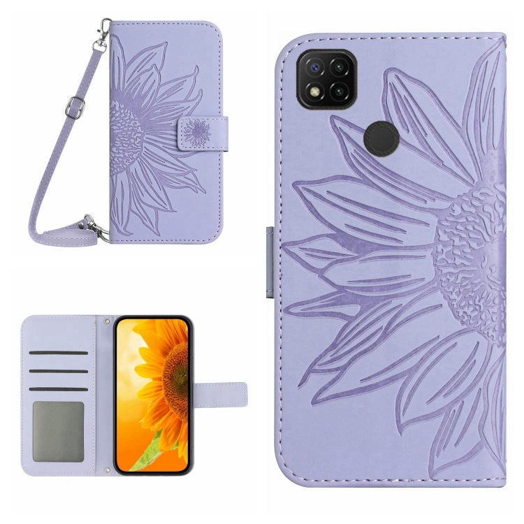 Skin Feel Sun Flower Pattern Flip Leather Phone Case with Lanyard, For Xiaomi Redmi 8 / 8A, For Xiaomi Redmi 9 / POCO M2, For Xiaomi Redmi 9A / 9i, For Xiaomi Redmi 9C / Poco C3