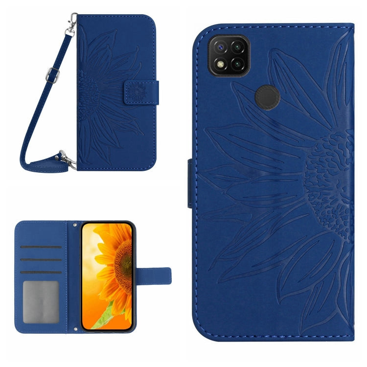 Skin Feel Sun Flower Pattern Flip Leather Phone Case with Lanyard, For Xiaomi Redmi 8 / 8A, For Xiaomi Redmi 9 / POCO M2, For Xiaomi Redmi 9A / 9i, For Xiaomi Redmi 9C / Poco C3