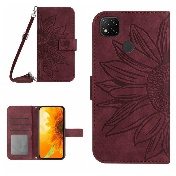 Skin Feel Sun Flower Pattern Flip Leather Phone Case with Lanyard, For Xiaomi Redmi 8 / 8A, For Xiaomi Redmi 9 / POCO M2, For Xiaomi Redmi 9A / 9i, For Xiaomi Redmi 9C / Poco C3
