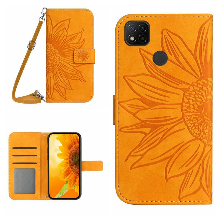 Skin Feel Sun Flower Pattern Flip Leather Phone Case with Lanyard, For Xiaomi Redmi 8 / 8A, For Xiaomi Redmi 9 / POCO M2, For Xiaomi Redmi 9A / 9i, For Xiaomi Redmi 9C / Poco C3
