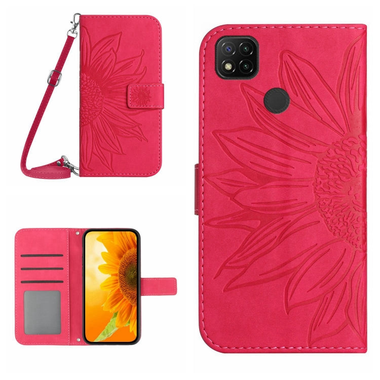 Skin Feel Sun Flower Pattern Flip Leather Phone Case with Lanyard, For Xiaomi Redmi 8 / 8A, For Xiaomi Redmi 9 / POCO M2, For Xiaomi Redmi 9A / 9i, For Xiaomi Redmi 9C / Poco C3