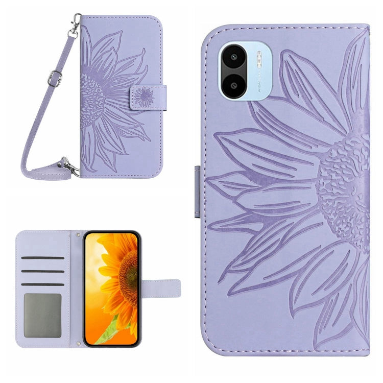 Skin Feel Sun Flower Pattern Flip Leather Phone Case with Lanyard, For Xiaomi Redmi A1, For Xiaomi Redmi A1+, For Xiaomi Redmi K30 Pro / Poco F2 Pro, For Xiaomi Redmi K40 / K40 Pro / Poco F3 / F3 Pro / 11i / 11X / 11X Pro, For Xiaomi Redmi K40 / K40 Pro /