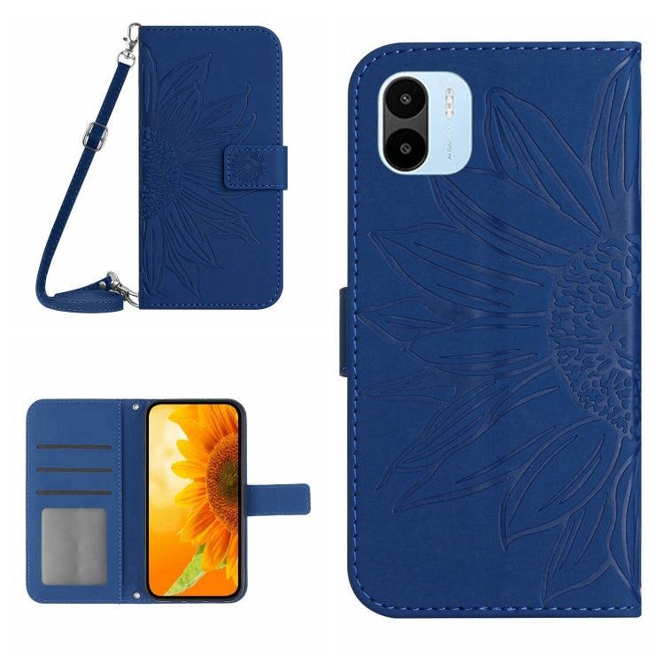 Skin Feel Sun Flower Pattern Flip Leather Phone Case with Lanyard, For Xiaomi Redmi A1, For Xiaomi Redmi A1+, For Xiaomi Redmi K30 Pro / Poco F2 Pro, For Xiaomi Redmi K40 / K40 Pro / Poco F3 / F3 Pro / 11i / 11X / 11X Pro, For Xiaomi Redmi K40 / K40 Pro /
