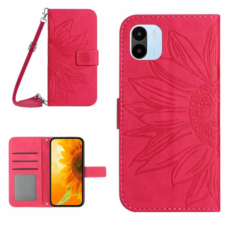 Skin Feel Sun Flower Pattern Flip Leather Phone Case with Lanyard, For Xiaomi Redmi A1, For Xiaomi Redmi A1+, For Xiaomi Redmi K30 Pro / Poco F2 Pro, For Xiaomi Redmi K40 / K40 Pro / Poco F3 / F3 Pro / 11i / 11X / 11X Pro, For Xiaomi Redmi K40 / K40 Pro /