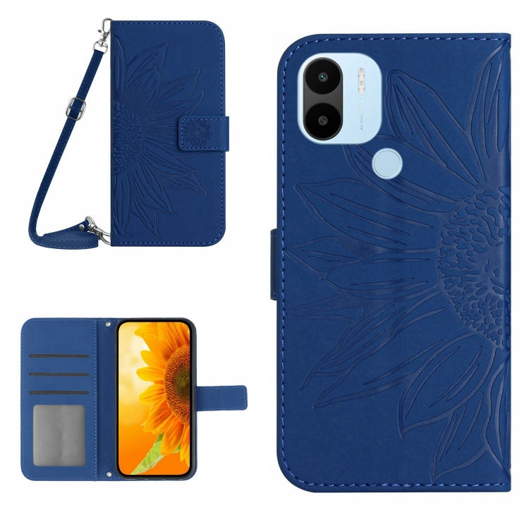 Skin Feel Sun Flower Pattern Flip Leather Phone Case with Lanyard, For Xiaomi Redmi A1, For Xiaomi Redmi A1+, For Xiaomi Redmi K30 Pro / Poco F2 Pro, For Xiaomi Redmi K40 / K40 Pro / Poco F3 / F3 Pro / 11i / 11X / 11X Pro, For Xiaomi Redmi K40 / K40 Pro /