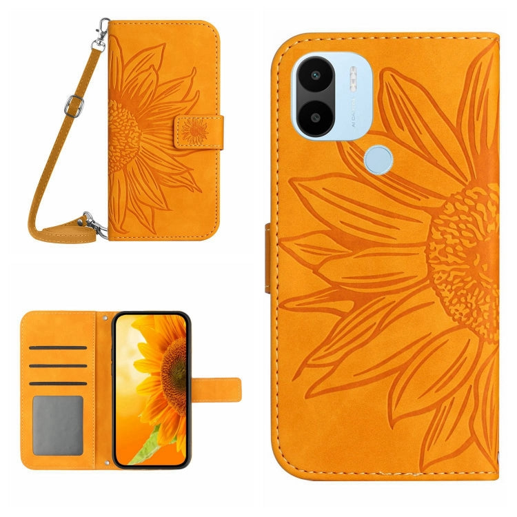Skin Feel Sun Flower Pattern Flip Leather Phone Case with Lanyard, For Xiaomi Redmi A1, For Xiaomi Redmi A1+, For Xiaomi Redmi K30 Pro / Poco F2 Pro, For Xiaomi Redmi K40 / K40 Pro / Poco F3 / F3 Pro / 11i / 11X / 11X Pro, For Xiaomi Redmi K40 / K40 Pro /