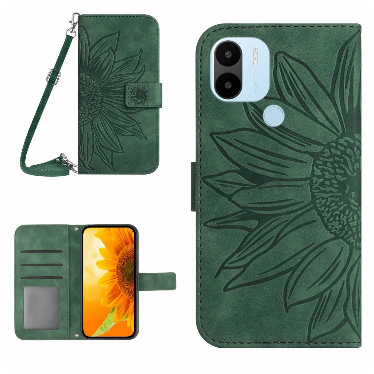 Skin Feel Sun Flower Pattern Flip Leather Phone Case with Lanyard, For Xiaomi Redmi A1, For Xiaomi Redmi A1+, For Xiaomi Redmi K30 Pro / Poco F2 Pro, For Xiaomi Redmi K40 / K40 Pro / Poco F3 / F3 Pro / 11i / 11X / 11X Pro, For Xiaomi Redmi K40 / K40 Pro /
