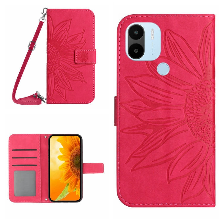 Skin Feel Sun Flower Pattern Flip Leather Phone Case with Lanyard, For Xiaomi Redmi A1, For Xiaomi Redmi A1+, For Xiaomi Redmi K30 Pro / Poco F2 Pro, For Xiaomi Redmi K40 / K40 Pro / Poco F3 / F3 Pro / 11i / 11X / 11X Pro, For Xiaomi Redmi K40 / K40 Pro /