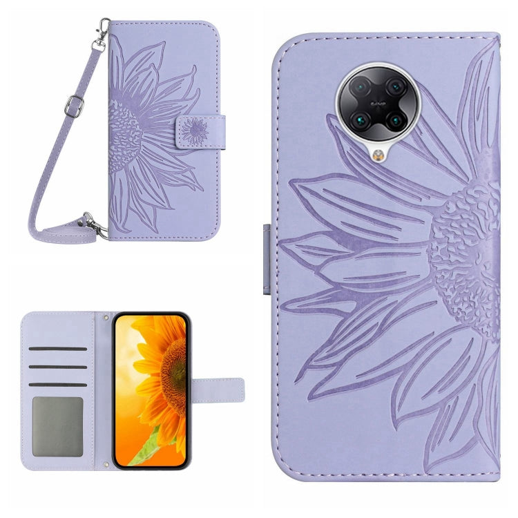 Skin Feel Sun Flower Pattern Flip Leather Phone Case with Lanyard, For Xiaomi Redmi A1, For Xiaomi Redmi A1+, For Xiaomi Redmi K30 Pro / Poco F2 Pro, For Xiaomi Redmi K40 / K40 Pro / Poco F3 / F3 Pro / 11i / 11X / 11X Pro, For Xiaomi Redmi K40 / K40 Pro /