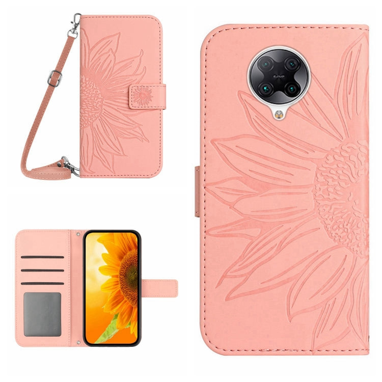 Skin Feel Sun Flower Pattern Flip Leather Phone Case with Lanyard, For Xiaomi Redmi A1, For Xiaomi Redmi A1+, For Xiaomi Redmi K30 Pro / Poco F2 Pro, For Xiaomi Redmi K40 / K40 Pro / Poco F3 / F3 Pro / 11i / 11X / 11X Pro, For Xiaomi Redmi K40 / K40 Pro /