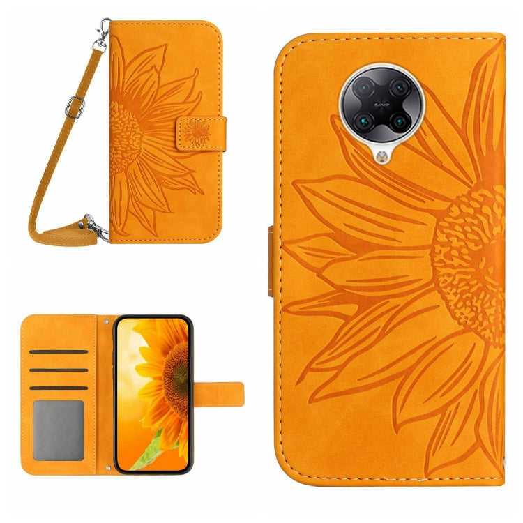 Skin Feel Sun Flower Pattern Flip Leather Phone Case with Lanyard, For Xiaomi Redmi A1, For Xiaomi Redmi A1+, For Xiaomi Redmi K30 Pro / Poco F2 Pro, For Xiaomi Redmi K40 / K40 Pro / Poco F3 / F3 Pro / 11i / 11X / 11X Pro, For Xiaomi Redmi K40 / K40 Pro /