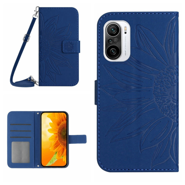 Skin Feel Sun Flower Pattern Flip Leather Phone Case with Lanyard, For Xiaomi Redmi A1, For Xiaomi Redmi A1+, For Xiaomi Redmi K30 Pro / Poco F2 Pro, For Xiaomi Redmi K40 / K40 Pro / Poco F3 / F3 Pro / 11i / 11X / 11X Pro, For Xiaomi Redmi K40 / K40 Pro /