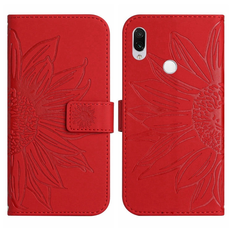 Skin Feel Sun Flower Pattern Flip Leather Phone Case with Lanyard, For Xiaomi Redmi Note 7 / Note 7S / Note 7 Pro, For Xiaomi Redmi Note 8 / Note 8 2021, For Xiaomi Redmi Note 8 Pro, For Xiaomi Redmi Note 8T