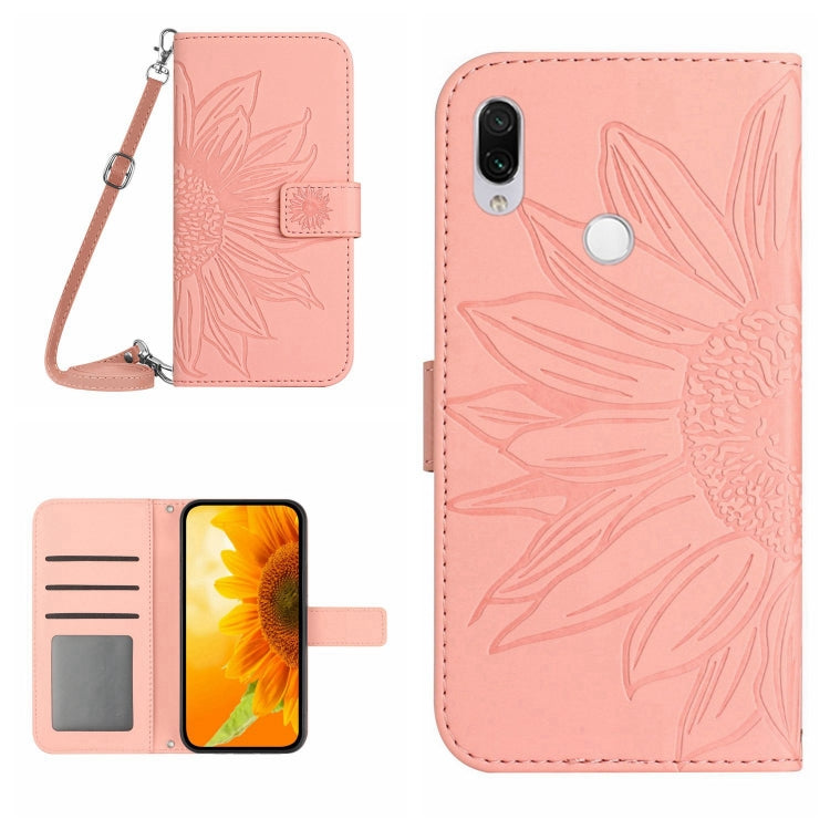 Skin Feel Sun Flower Pattern Flip Leather Phone Case with Lanyard, For Xiaomi Redmi Note 7 / Note 7S / Note 7 Pro, For Xiaomi Redmi Note 8 / Note 8 2021, For Xiaomi Redmi Note 8 Pro, For Xiaomi Redmi Note 8T