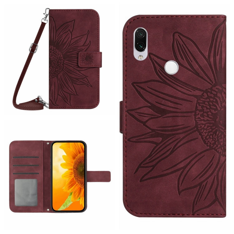 Skin Feel Sun Flower Pattern Flip Leather Phone Case with Lanyard, For Xiaomi Redmi Note 7 / Note 7S / Note 7 Pro, For Xiaomi Redmi Note 8 / Note 8 2021, For Xiaomi Redmi Note 8 Pro, For Xiaomi Redmi Note 8T