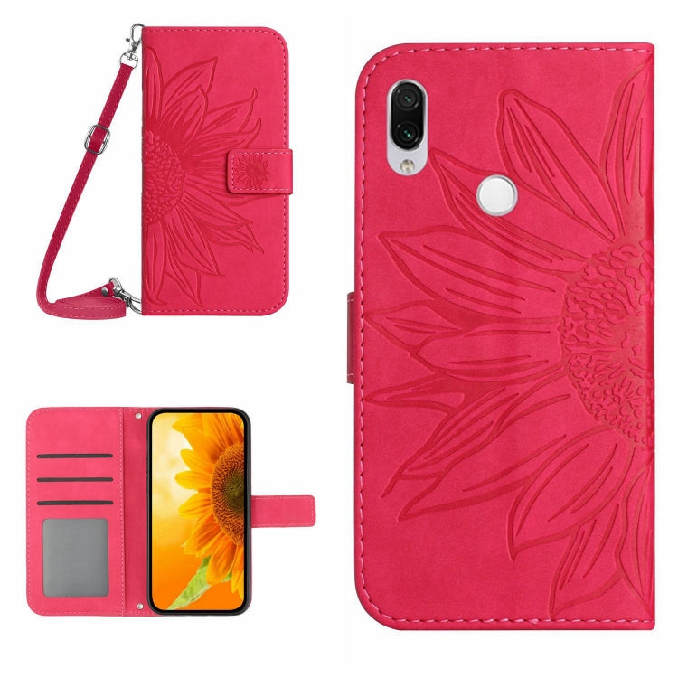 Skin Feel Sun Flower Pattern Flip Leather Phone Case with Lanyard, For Xiaomi Redmi Note 7 / Note 7S / Note 7 Pro, For Xiaomi Redmi Note 8 / Note 8 2021, For Xiaomi Redmi Note 8 Pro, For Xiaomi Redmi Note 8T